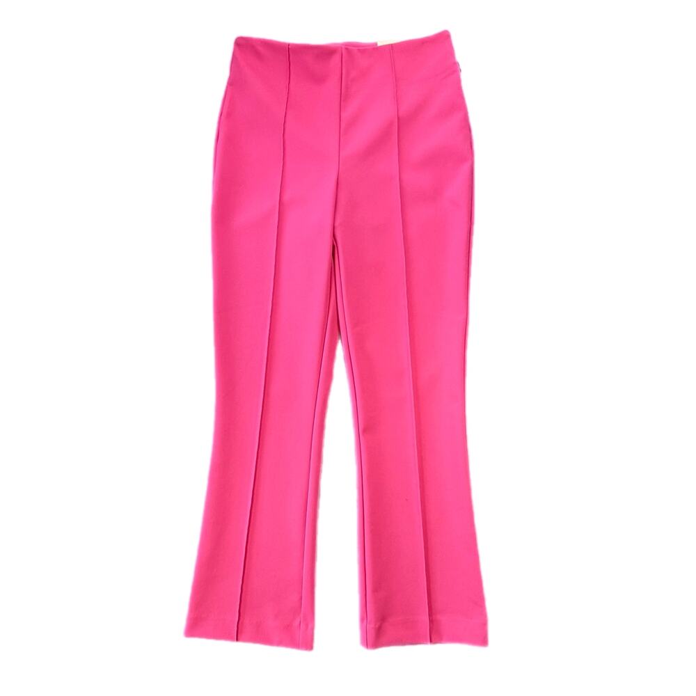 Rachel Zoe NEW Hot Pink High Rise Kick Flare Trouser Office Bright Vibrant Pants